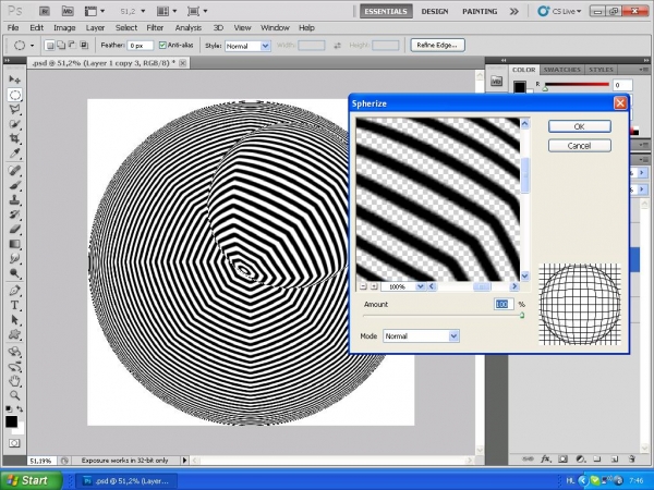 Creation of Eye gymnastics: Step 7